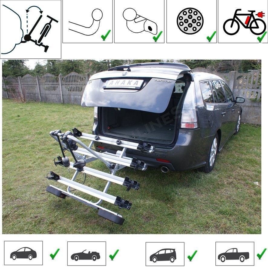 fahrradgepäckträger für 4 fahrräder für anhängerkupplung