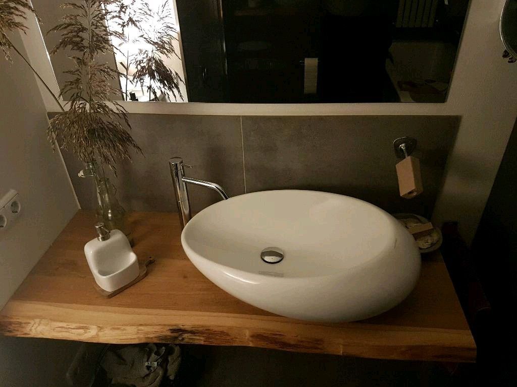 4 cm Waschtischplatte Waschtisch Waschtischkonsole Eichenplatte Massiv