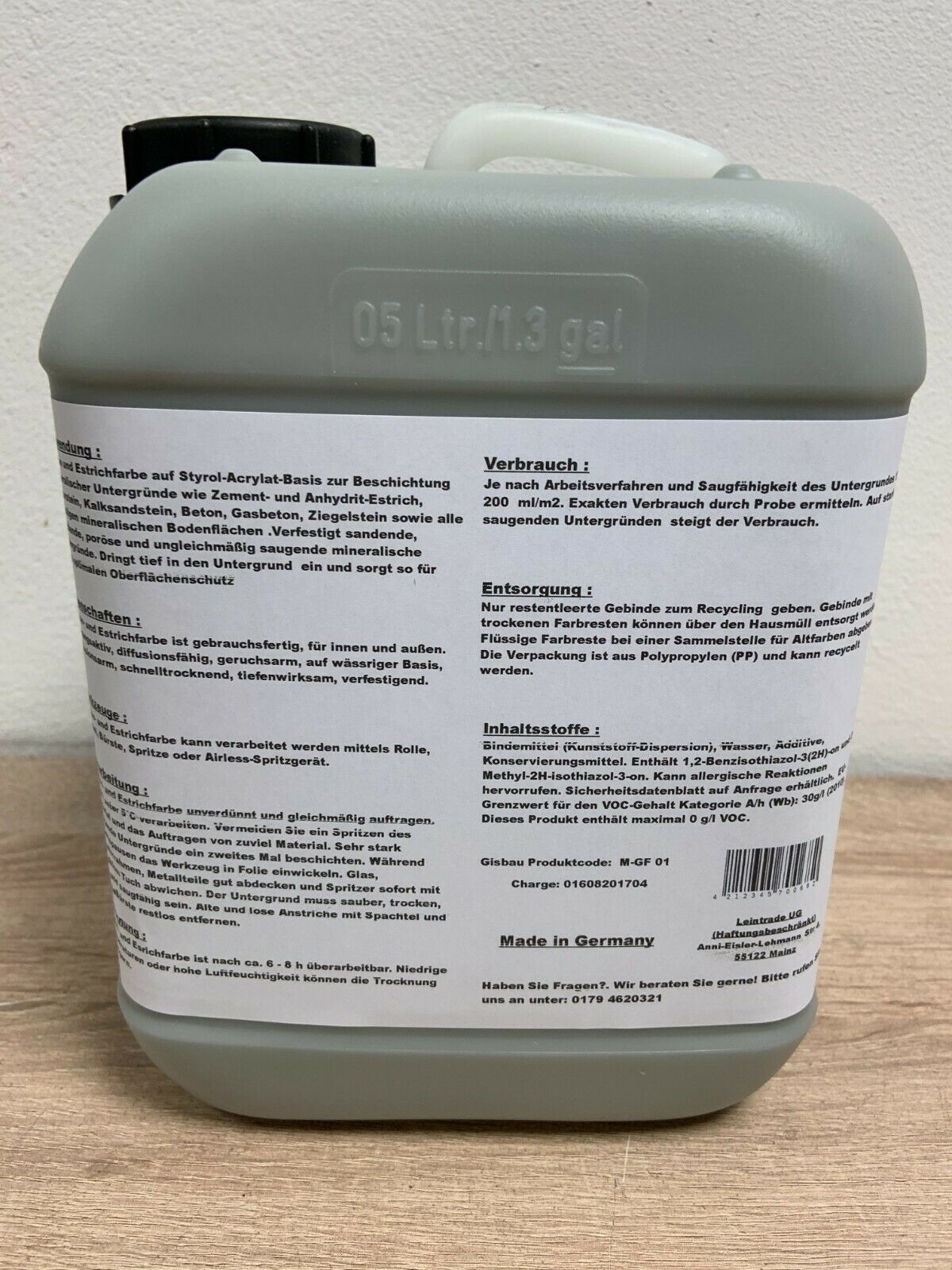 Bodenfarbe Betonfarbe Fußbodenfarbe Bodenbeschichtung Estrichfarbe (ab