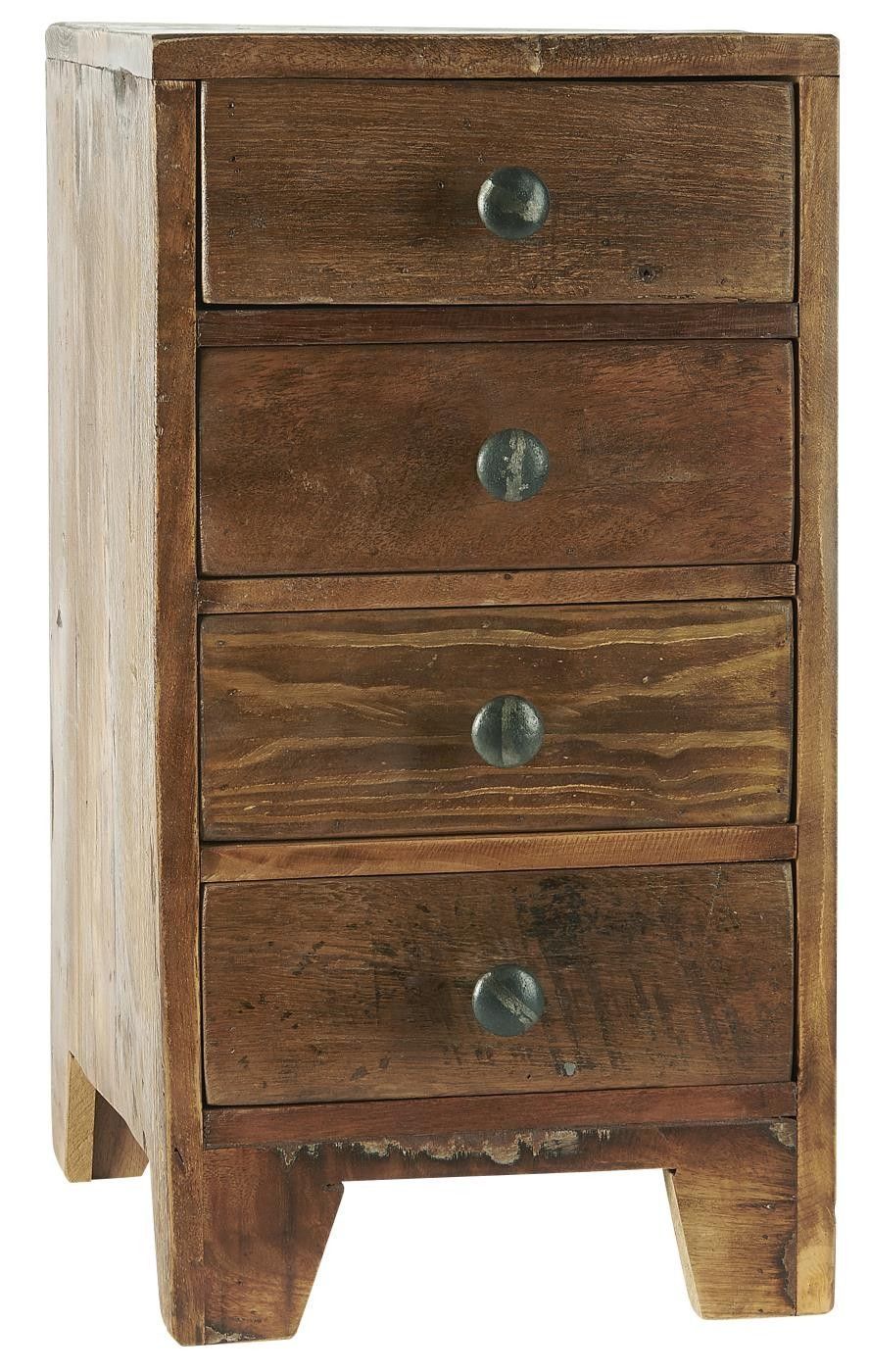 Ib Laursen Kommode "Unika" Nachttisch 51 x 36 cm braun aus Holz Vintage