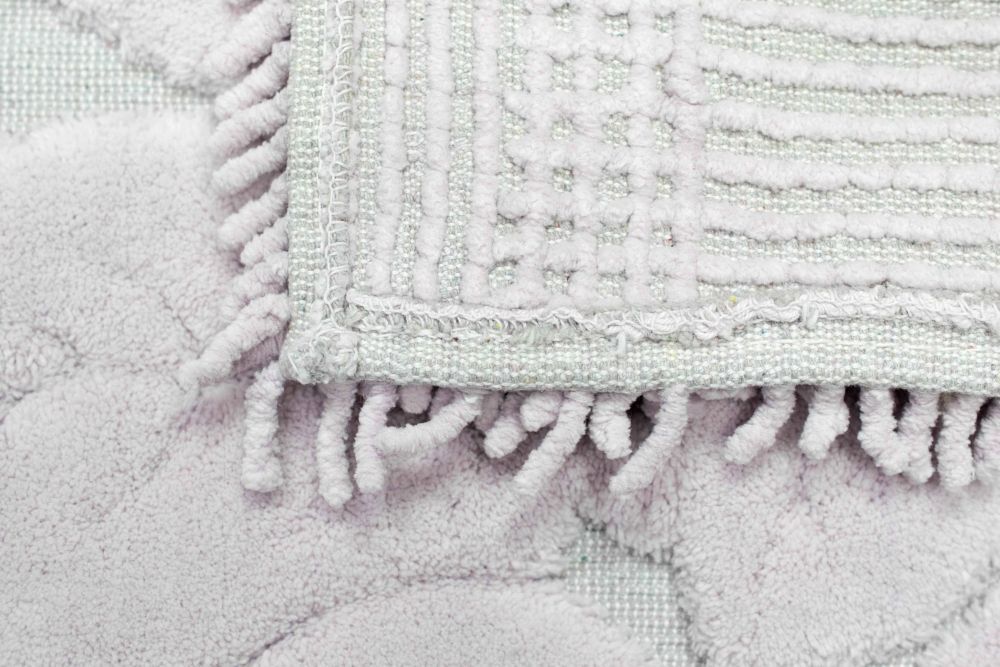 Badezimmerteppich Set 2-teilig Blätter Design rutschfest waschbar