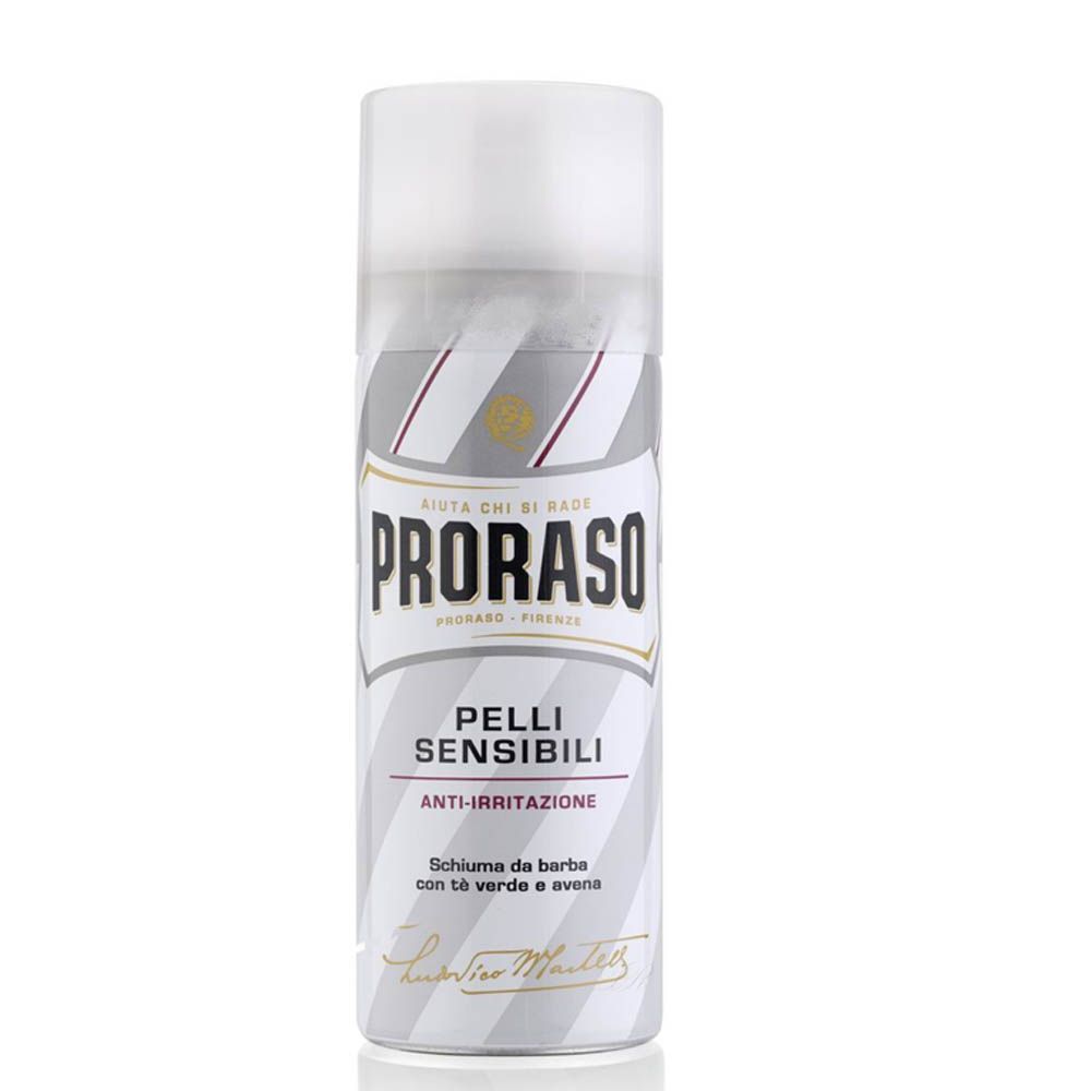 Proraso Herren Weiss Rasierschaum Sensitive Hafer & Grüner Tee 50 Ml Reisegröße
