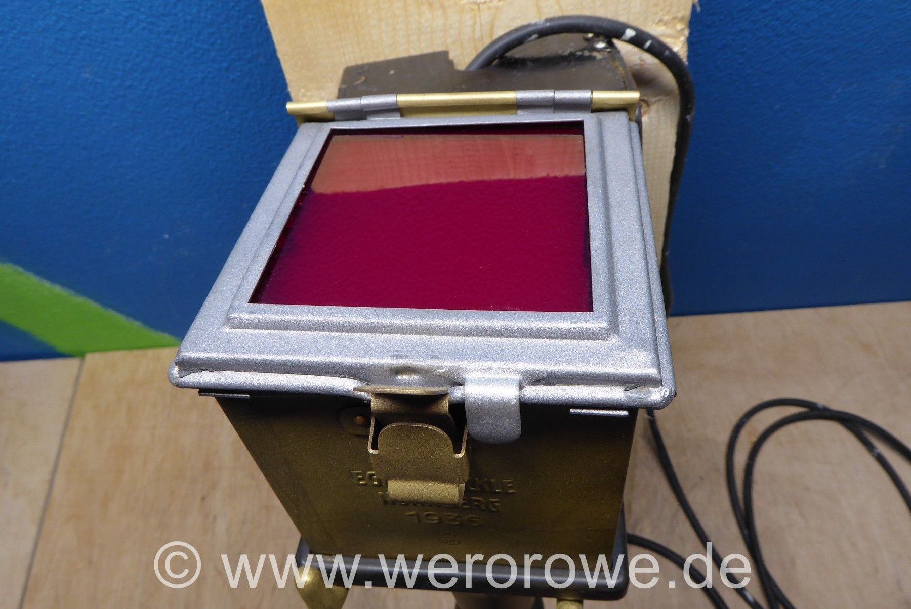 Eger & Blickle Rangierlampe / Winkelampe / Signallampe / Eisenbahnlampe