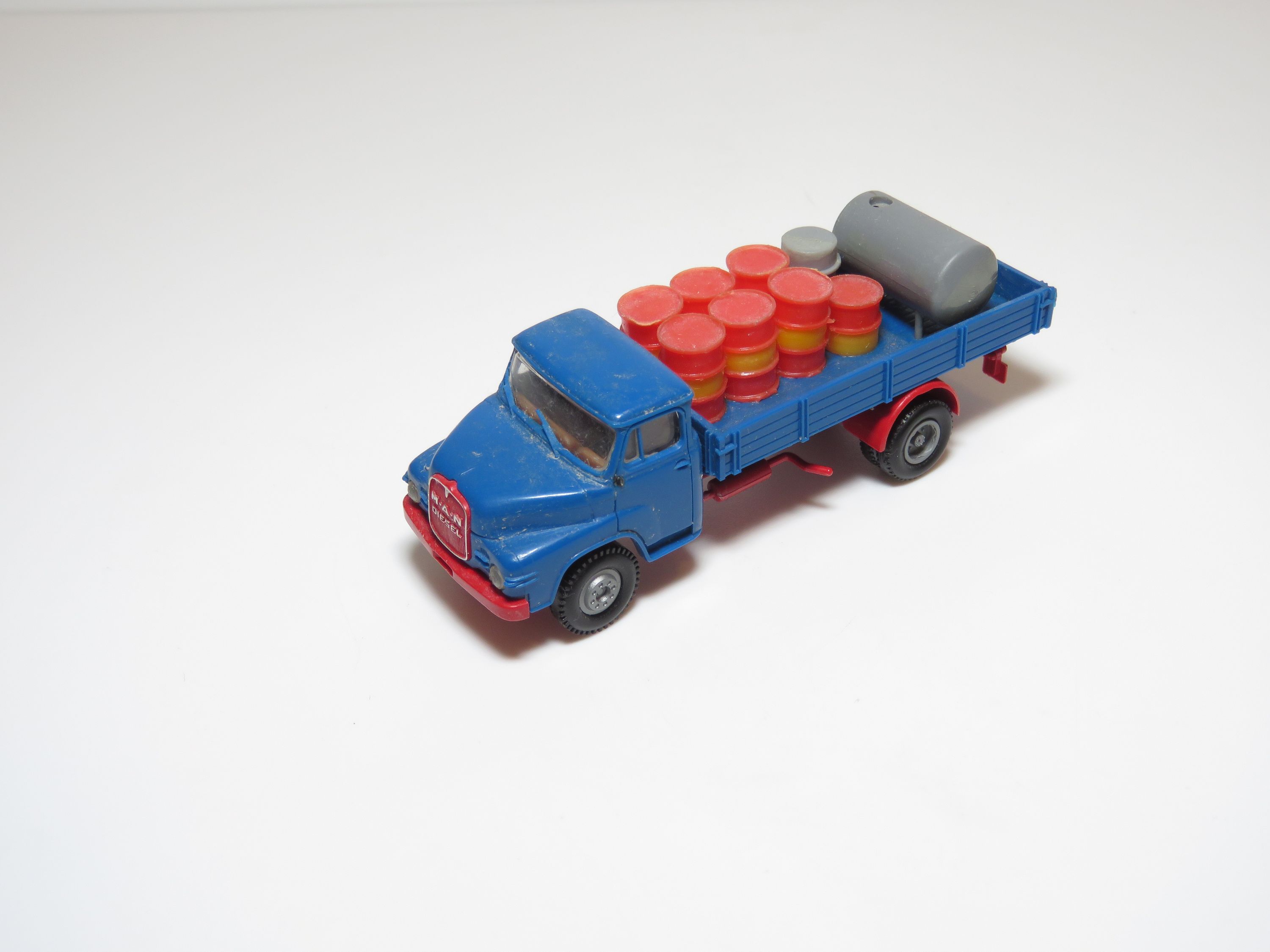 Kibri - MAN LKW Mit Ladung - Blau - Gebaut - Fertigmodell - HO - 1:87 ...