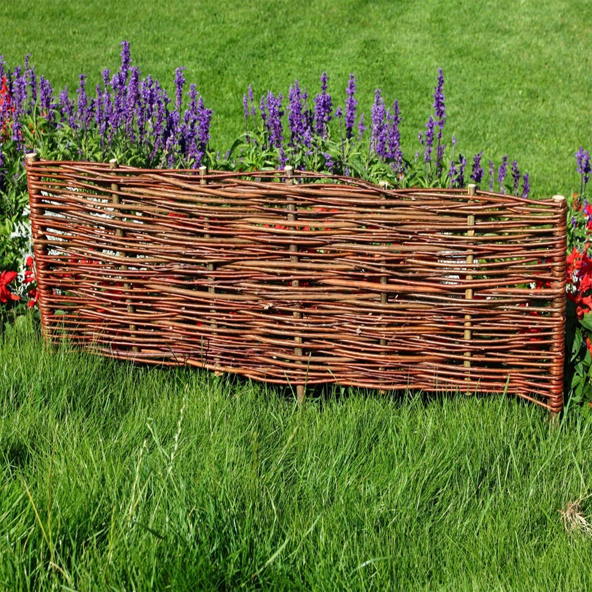 Weidenzaun Beeteinfassung Weide Palisade Beetumrandung Beet Natur