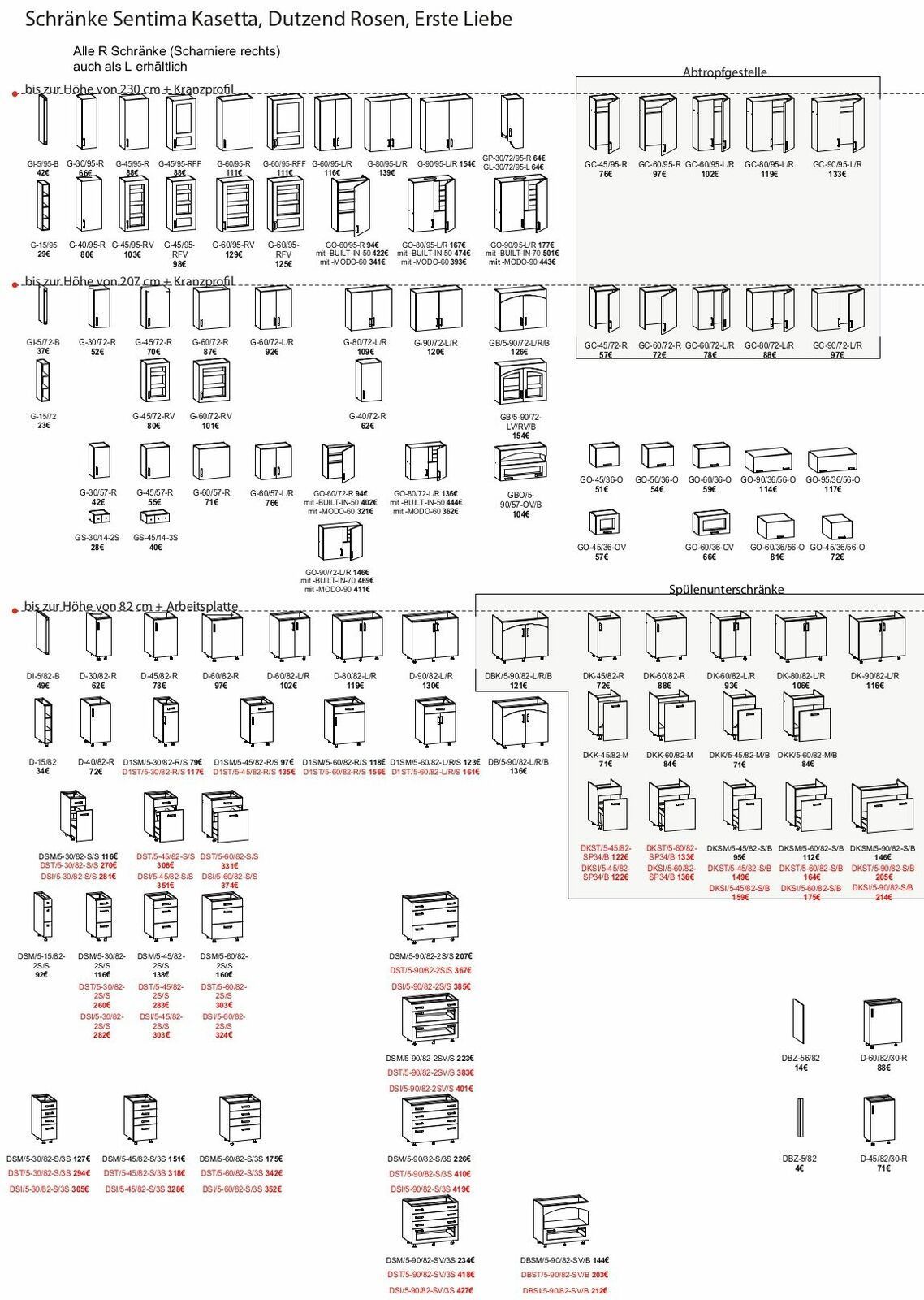 Klassische Einbauküche Küchenzeile Trüffel Matt MDF Fronten 330 cm