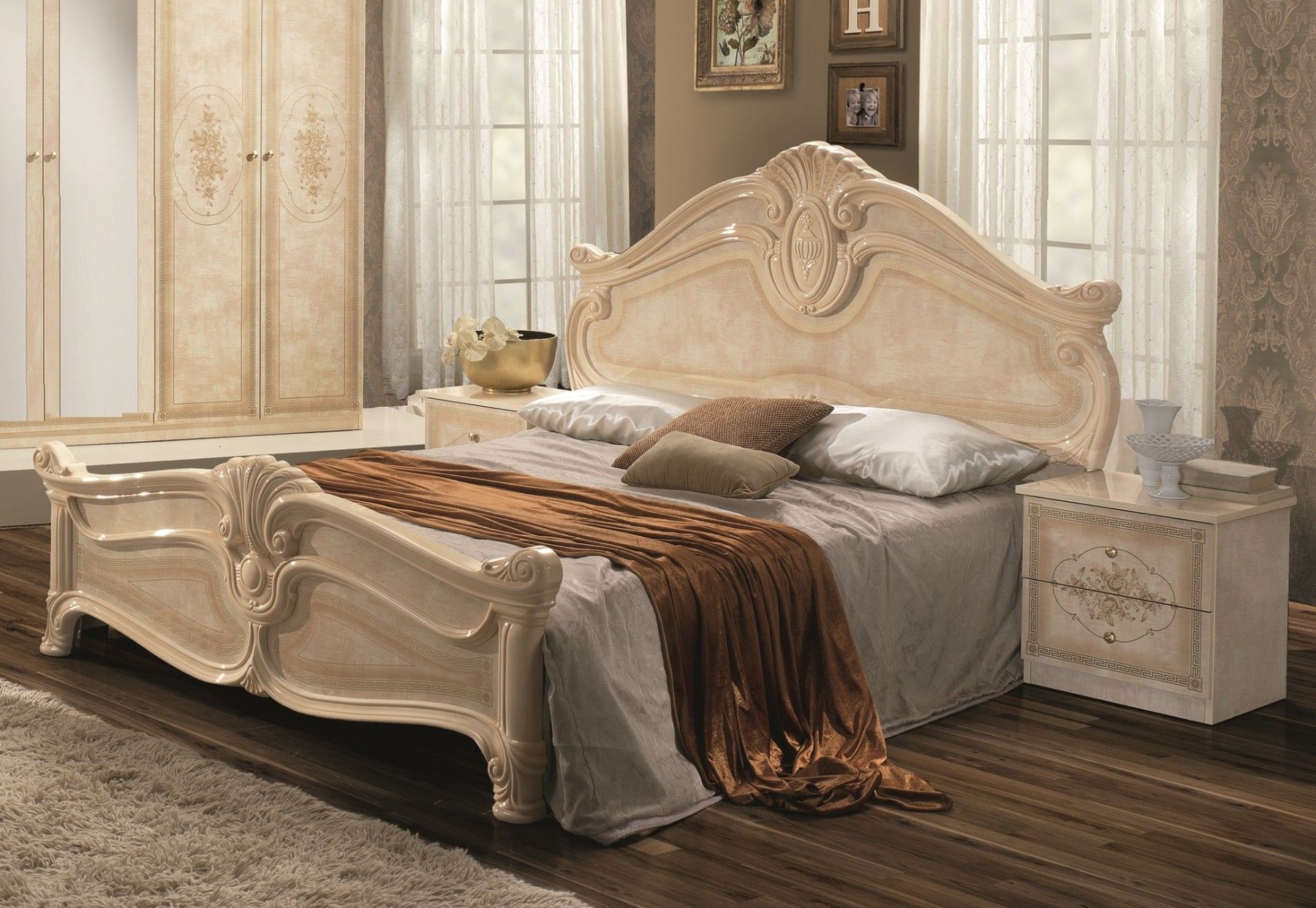 Italienisches Schlafzimmer-Set Aliona in Beige kaufen bei Hood.de