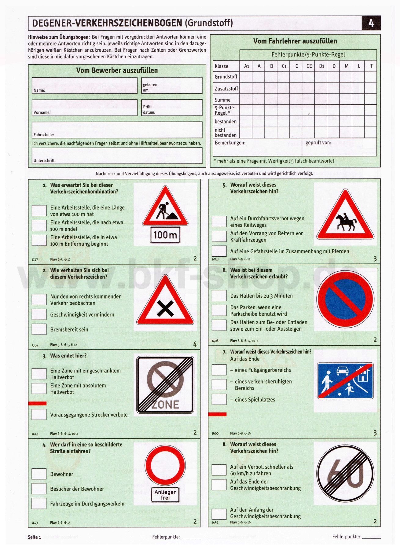 Führerschein Fragebogen B Fragenkatalog + Autoführerschein Fahrschulapp