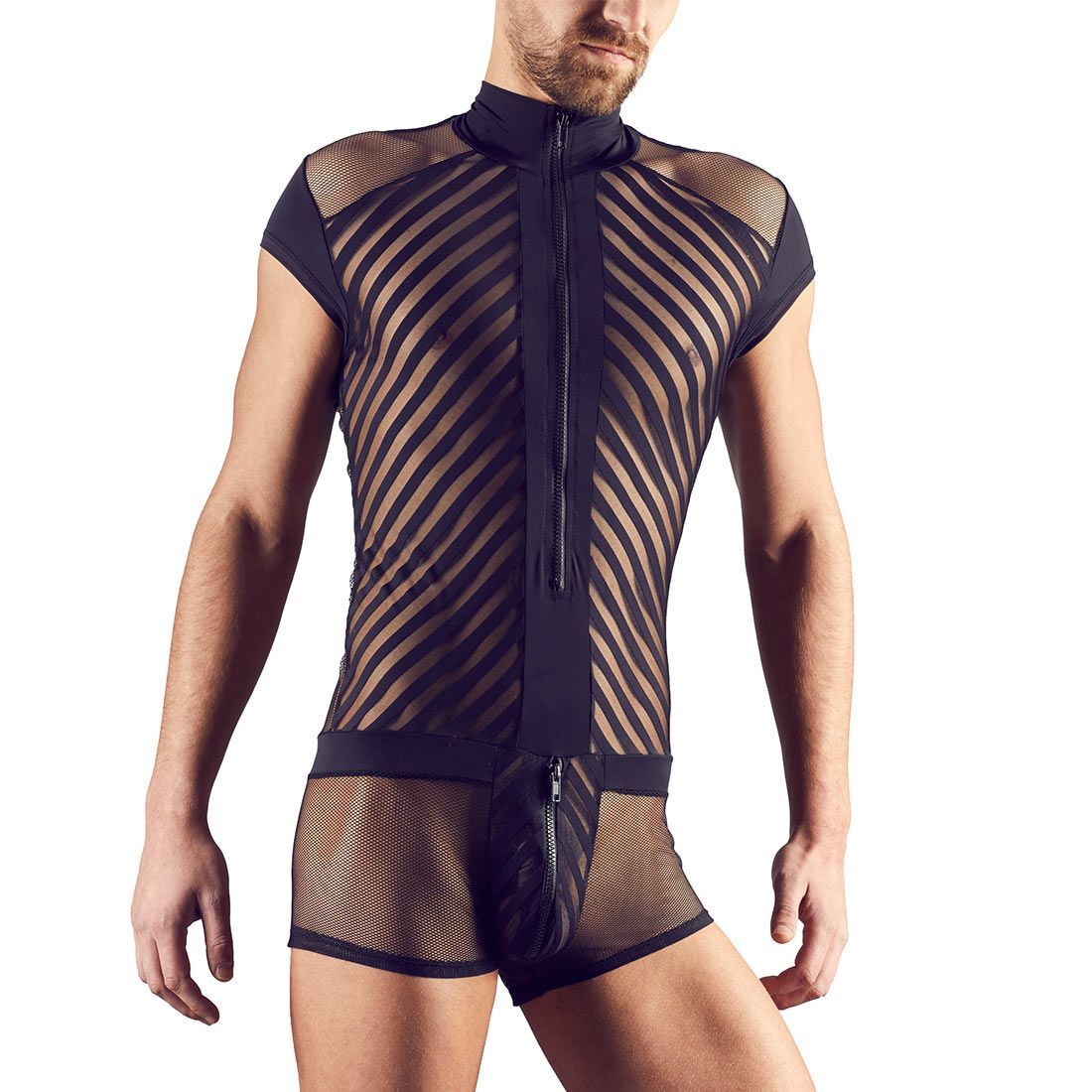 Agoky Herren Body Bodysuit - Slim Fit Einteiler Mit Druckknöpfen M-XXL