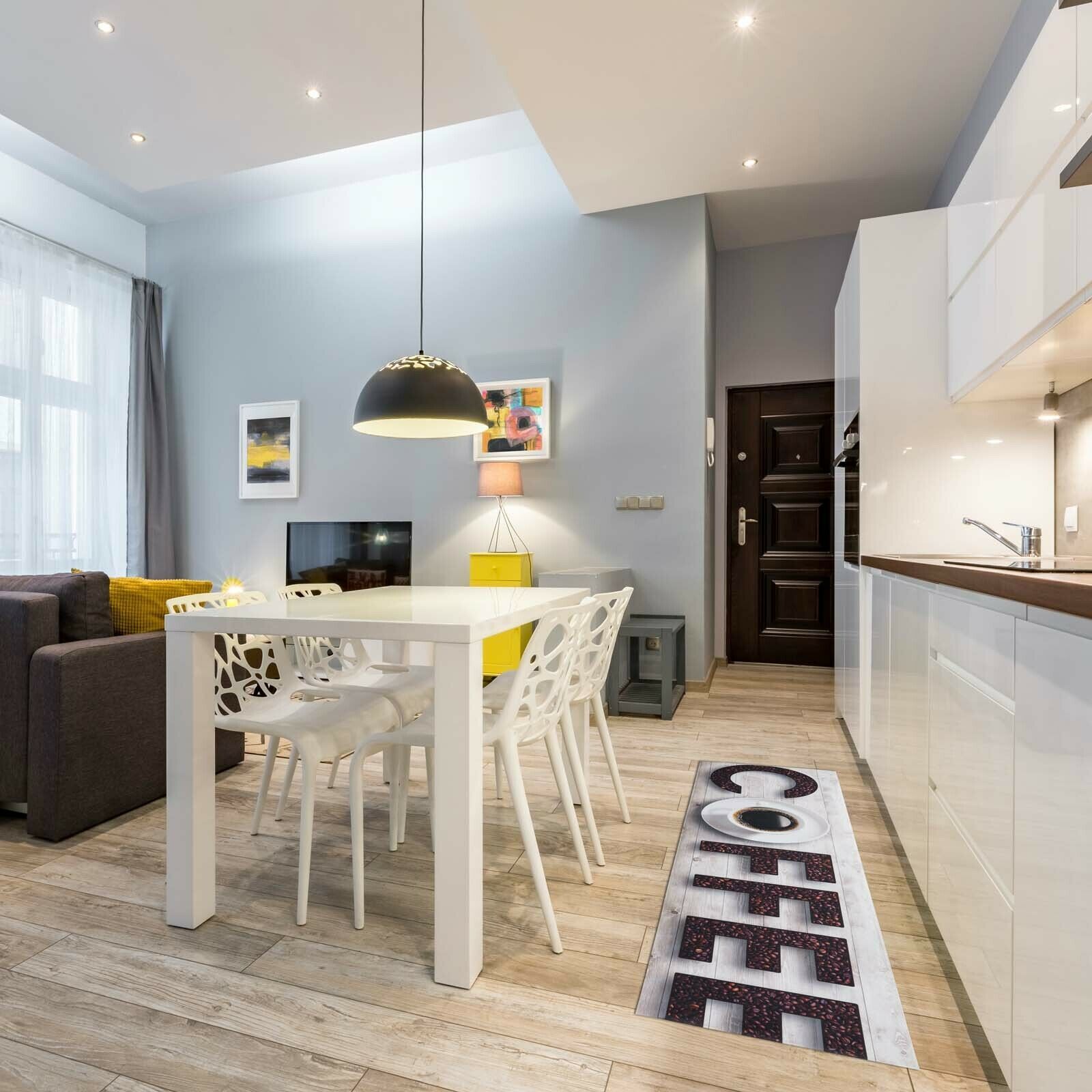 Küchenläufer Coffee Pasta 50 x 150 cm Küchenteppich Läufer Küche Modern