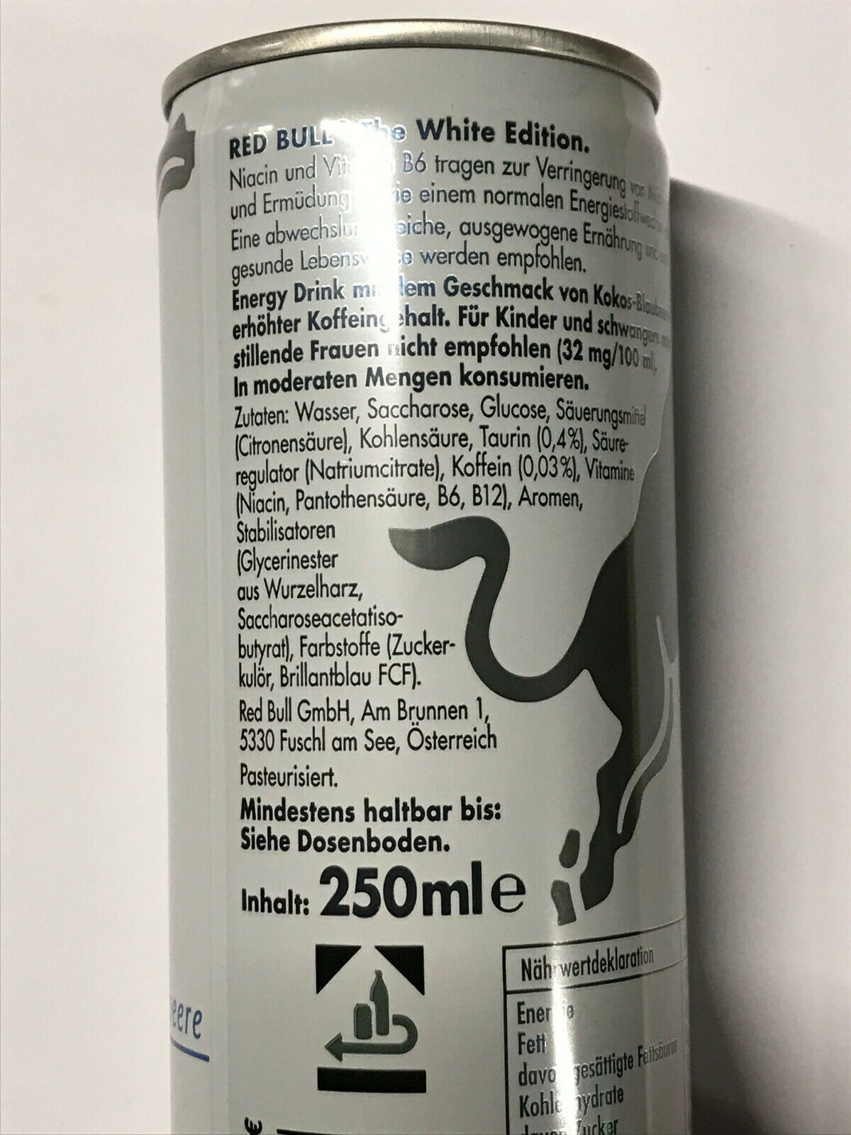 12x250ml Red Bull Energy Drink KokosBlaubeere Dose Getränke White Edition Pfand kaufen bei Hood.de
