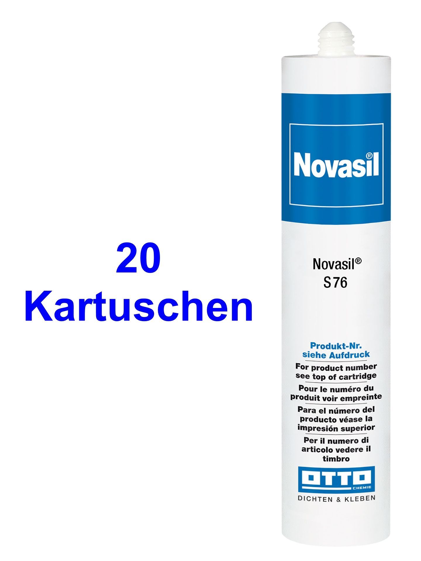 20x Novasil S76 Hochtemperatur Silikon 310ml - Acetat, hitzefest bis ...