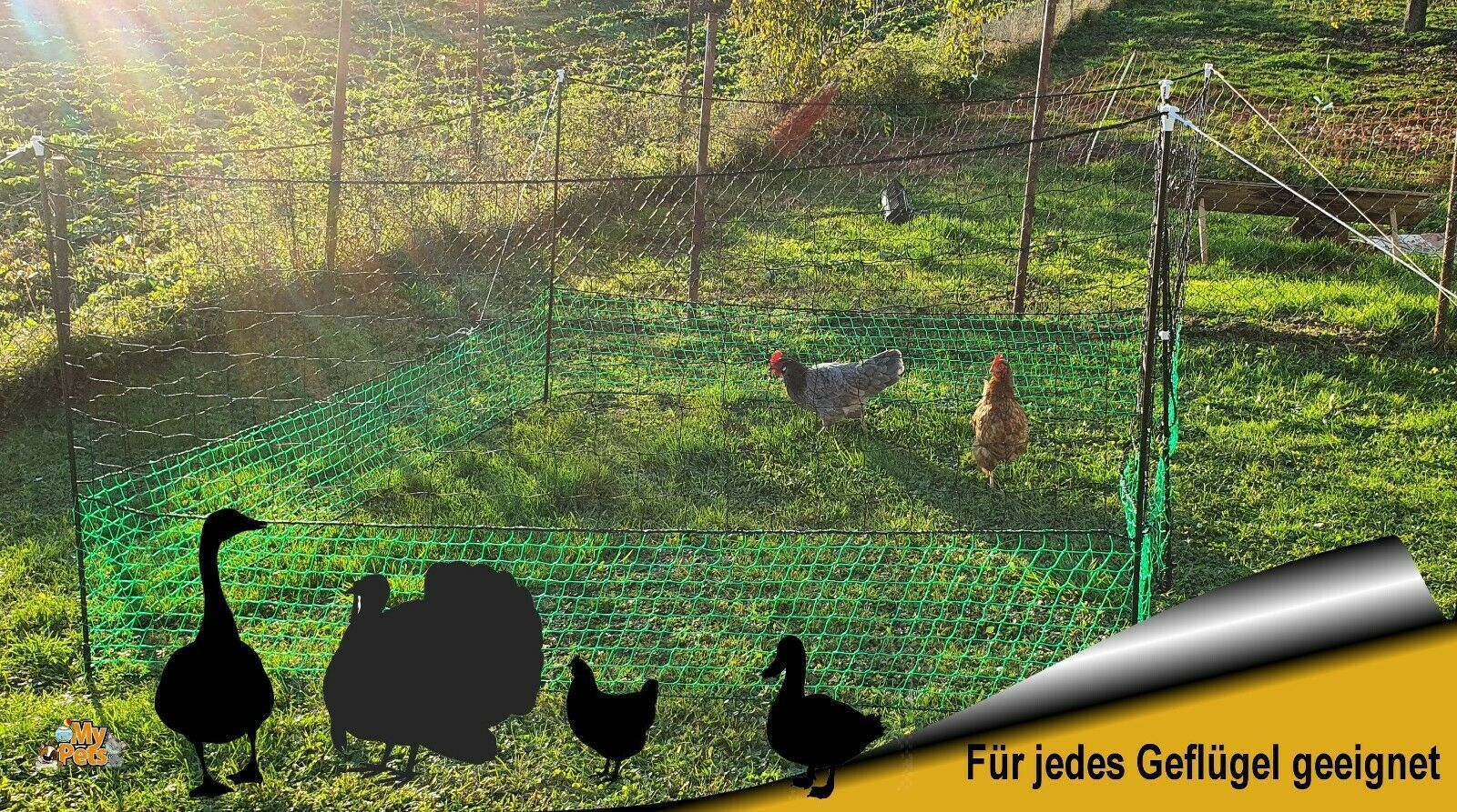 MTB Hühnerdraht Schwarz – 20GA, PVC-beschichtet, 91,4 Cm X 7,6 M, Masche 2,5 Cm