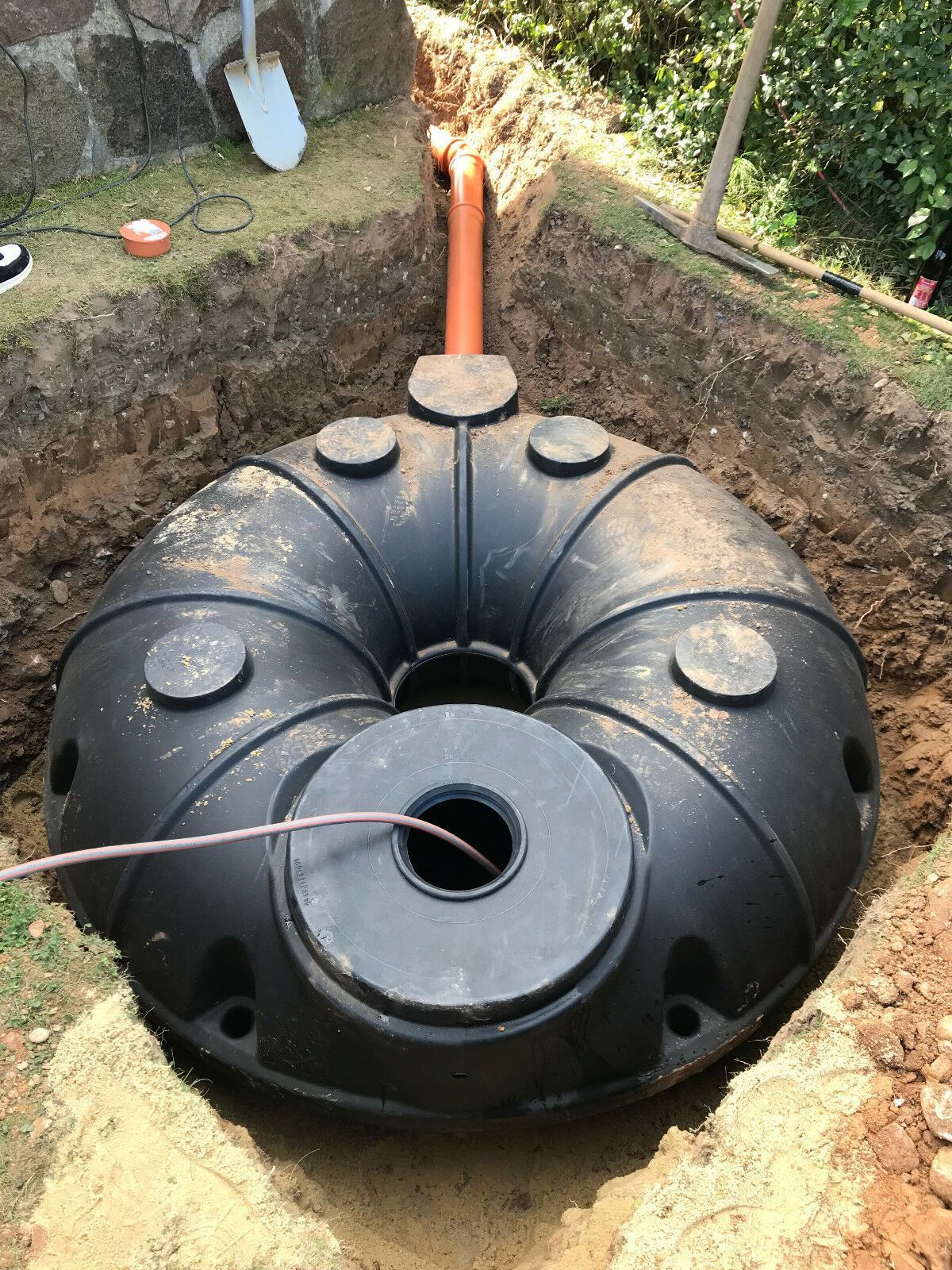 800 L Abwassersammelgrube flacher Fäkalientank Abwassertank DIBT