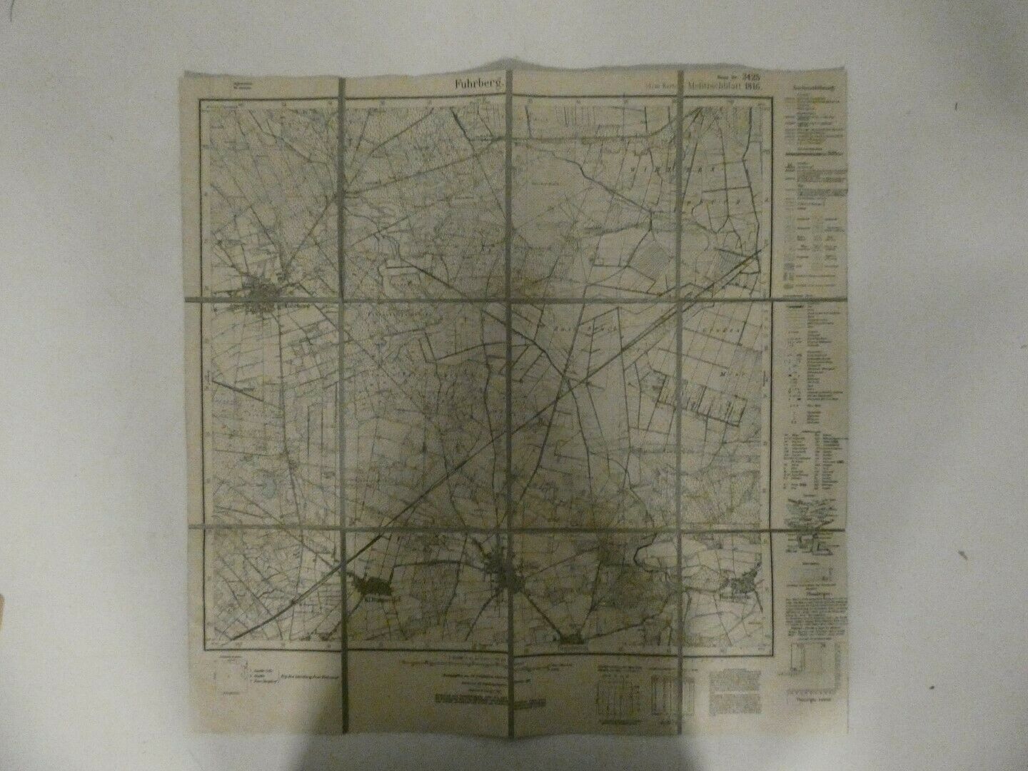 3425 Fuhrberg 1:25.000 Landkarte Meßtischblatt Topographische Karte