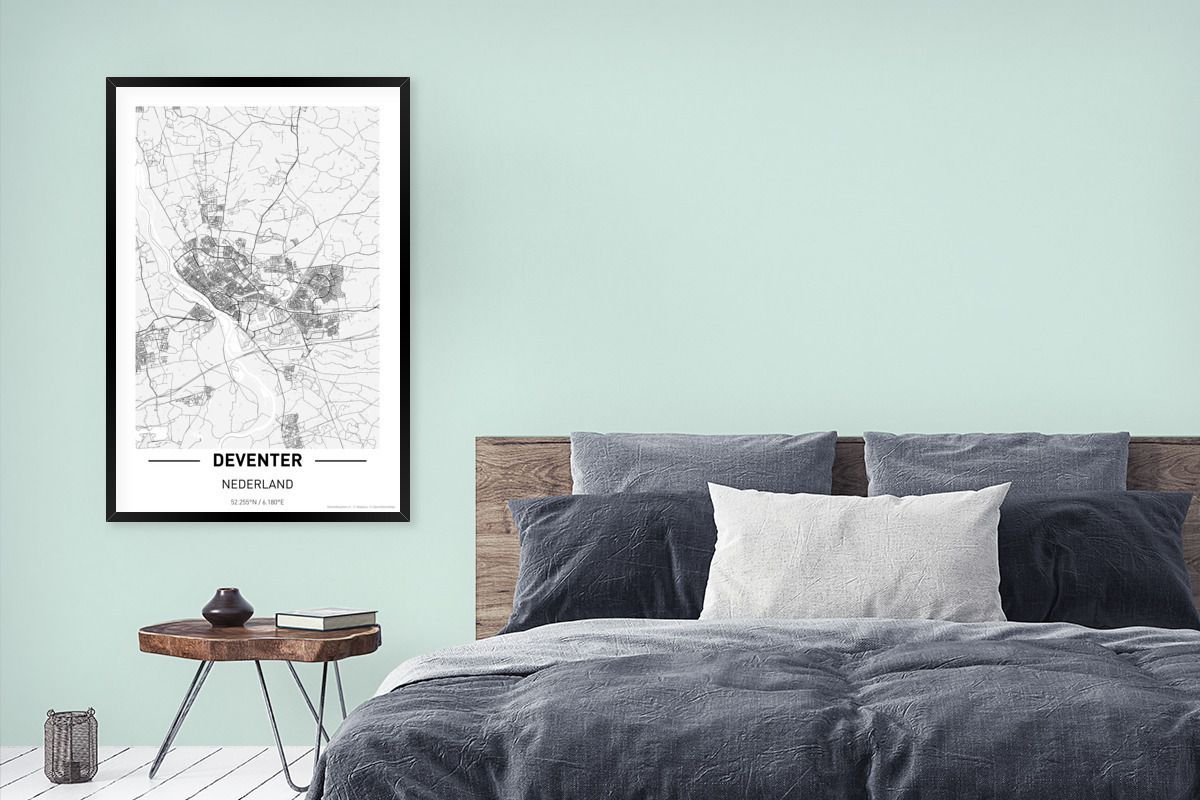 Poster 80x120 cm Stadtplan Deventer kaufen bei Hood.de