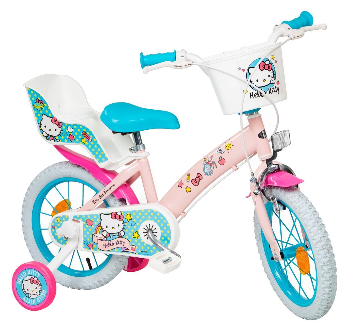 16 Zoll Kinder Mädchen Fahrrad Kinderfahrrad Mädchenfahrrad Hello Kitty
