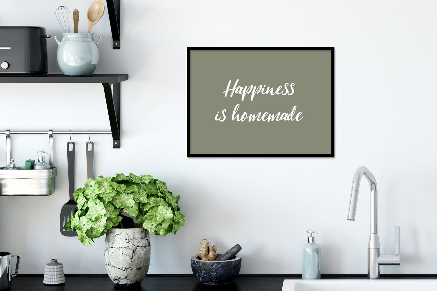 Poster Bilder 40x30 cm Zitate Das Glück ist hausgemacht