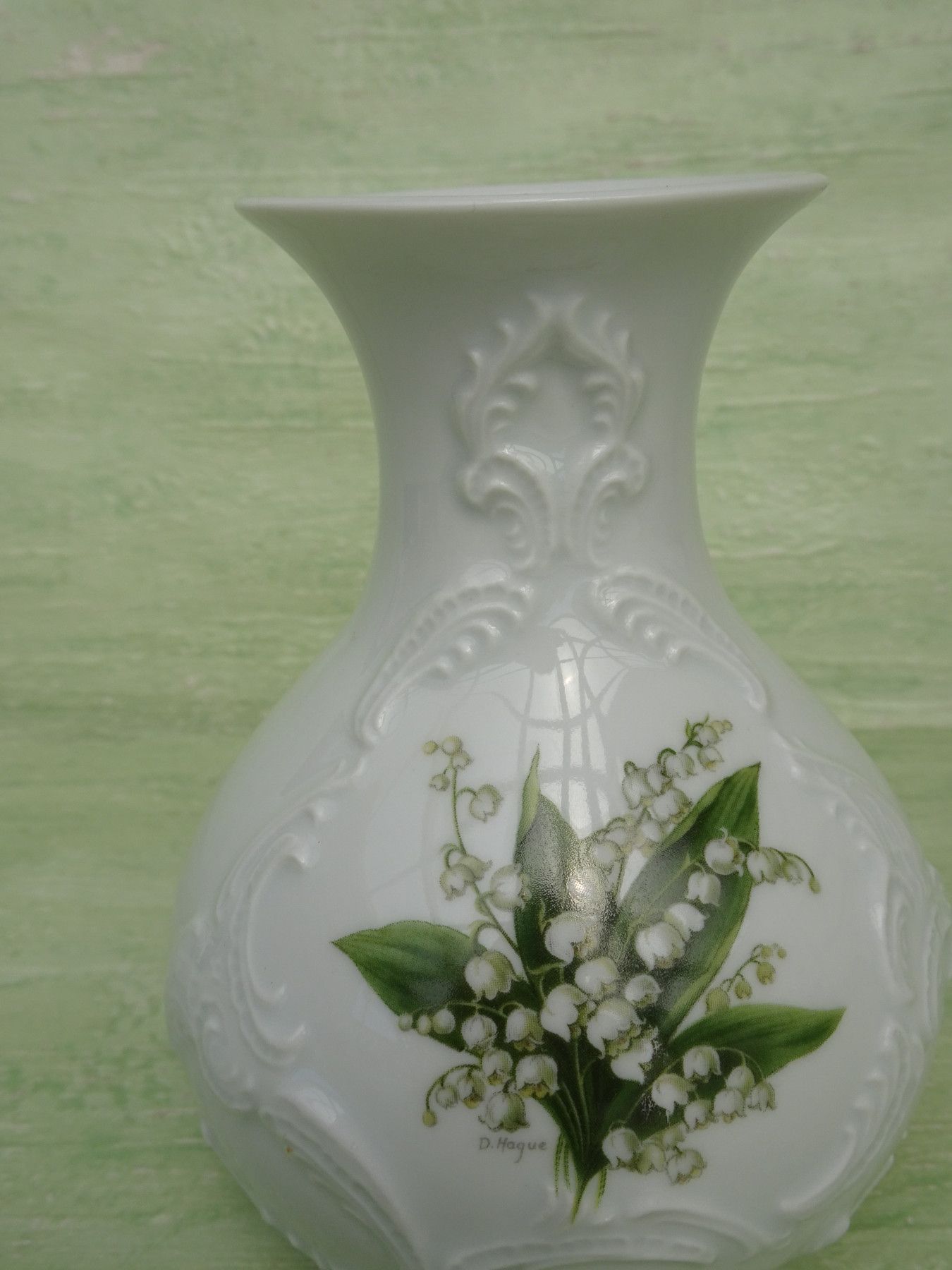 Alte Royal Porzellan Bavaria Kpm Vase Maigl Ckchen Ca Cm Weiss Gr N Kaufen Bei Hood De