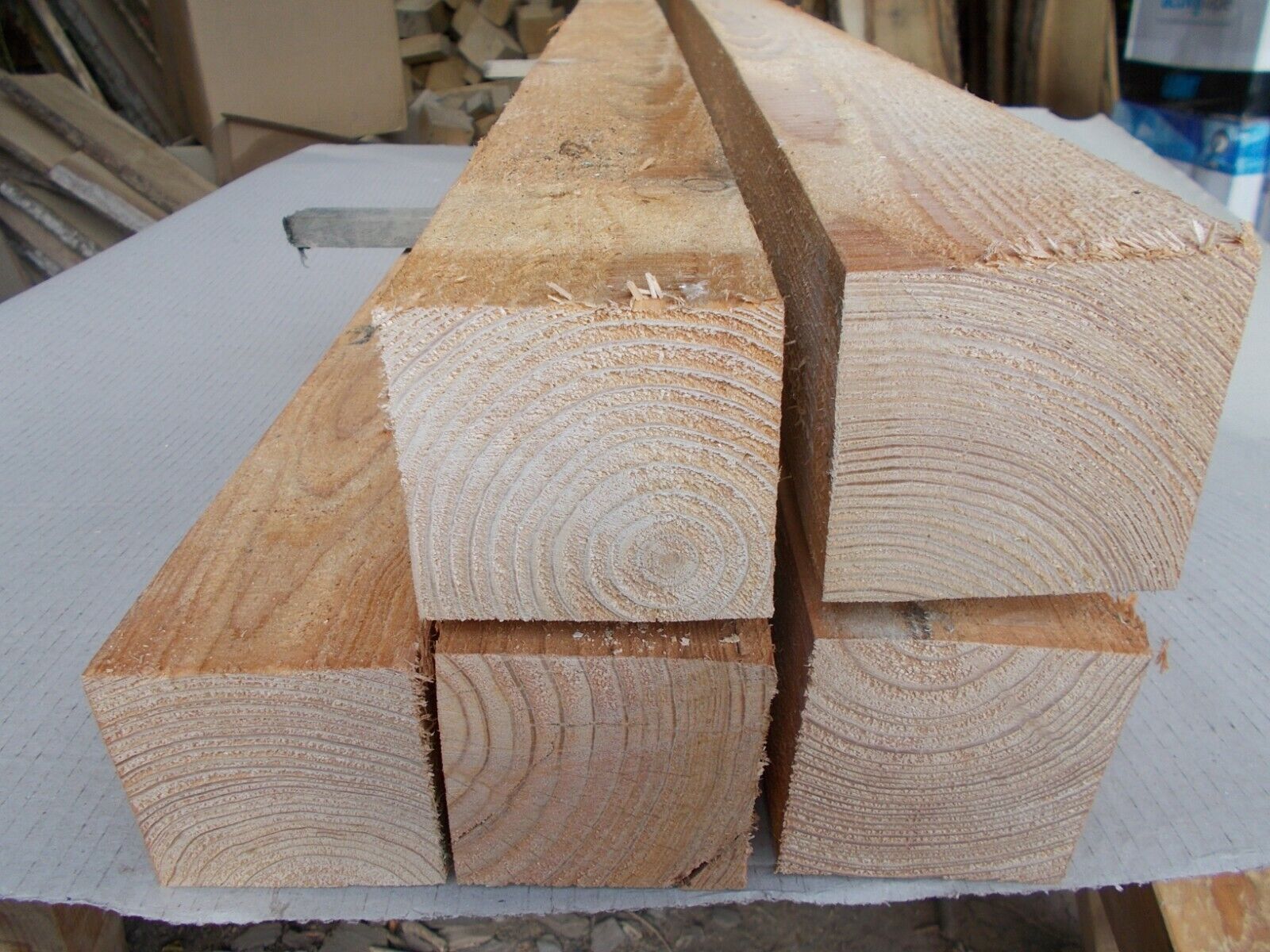 Lärche Kantholz 80x80mm 220cm | 4 Stück Bauholz Balken Für Garten & Terrasse