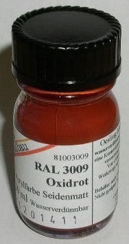 TRISTARcolor Lackstift RAL 3009 Oxidrot Seidenmatt – 50 Ml, Schnelltrocknend Für Modellbau & Basteln