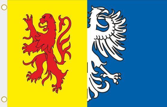 Bandiera Della Franca Contea (Franche Comté) – 60x90 Cm, In Poliestere, Nuova Con Etichette