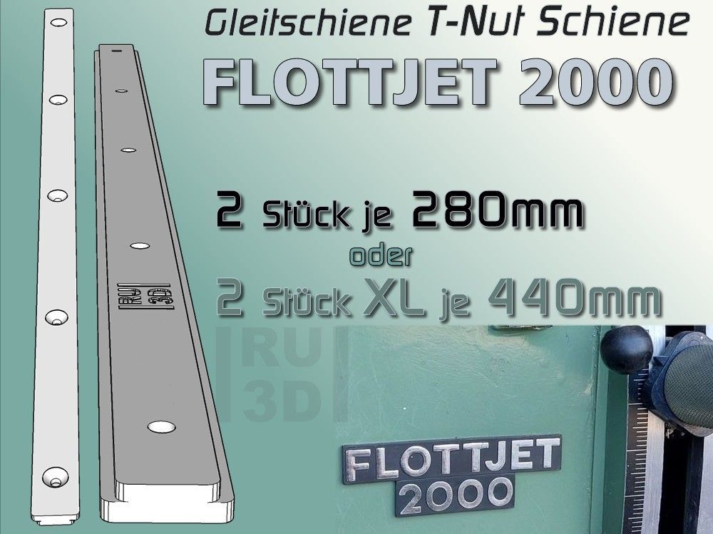 TNut Schiene Gleitschiene f. Flottjet 2000 Tischkreissäge