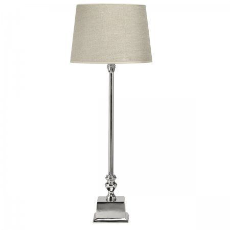 Pr Home 1166506-3089 Tischleuchte Linné Chrom Lampenschirm Natur 80Cm