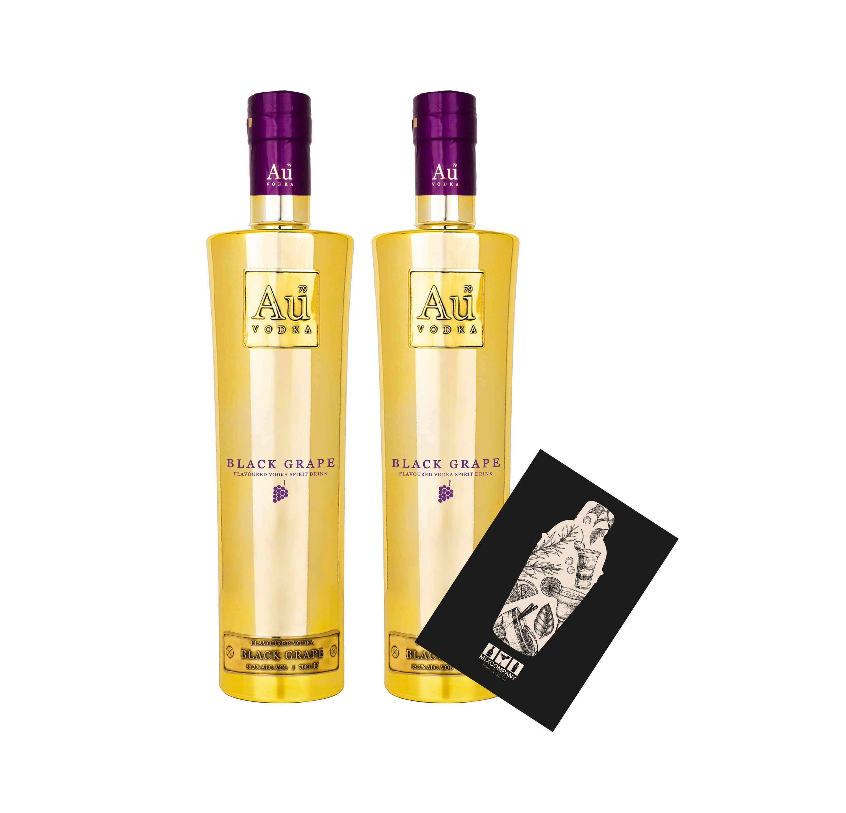Au Vodka 2er Set Black Grape 0,7L (35,2 Vol) 2x aromatisierte Wodka