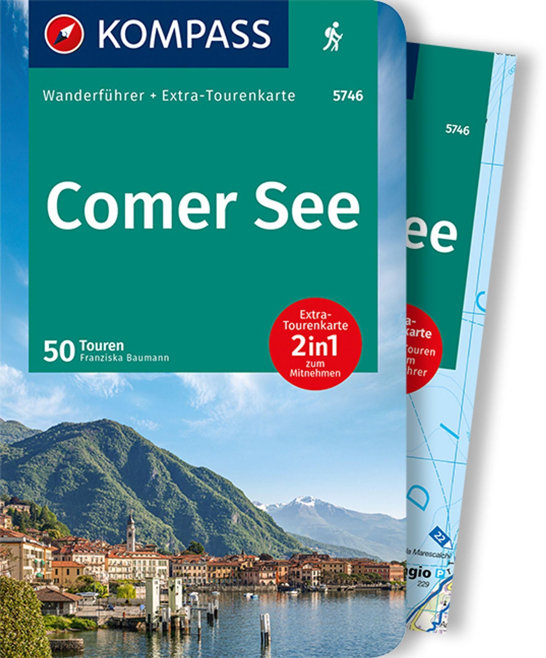 Kompass Wanderf hrer Comer See 50 Touren Mit Extra Tourenkarte Ma 