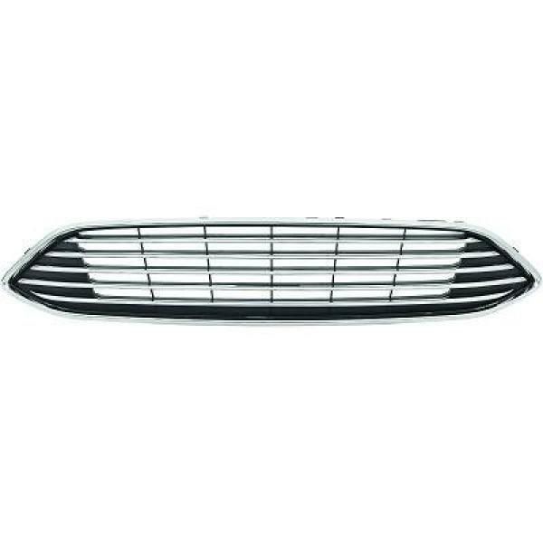 Kühlergrill passend für oben Ford Focus Baujahr 15-18 chromrahmen + leisten