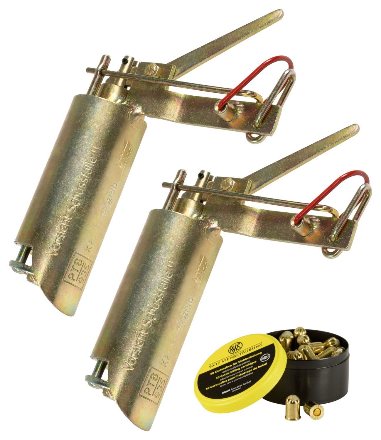 2x SICA Wühlmausschussfalle   50 Kartuschen, Wühlmausschussgerät ...