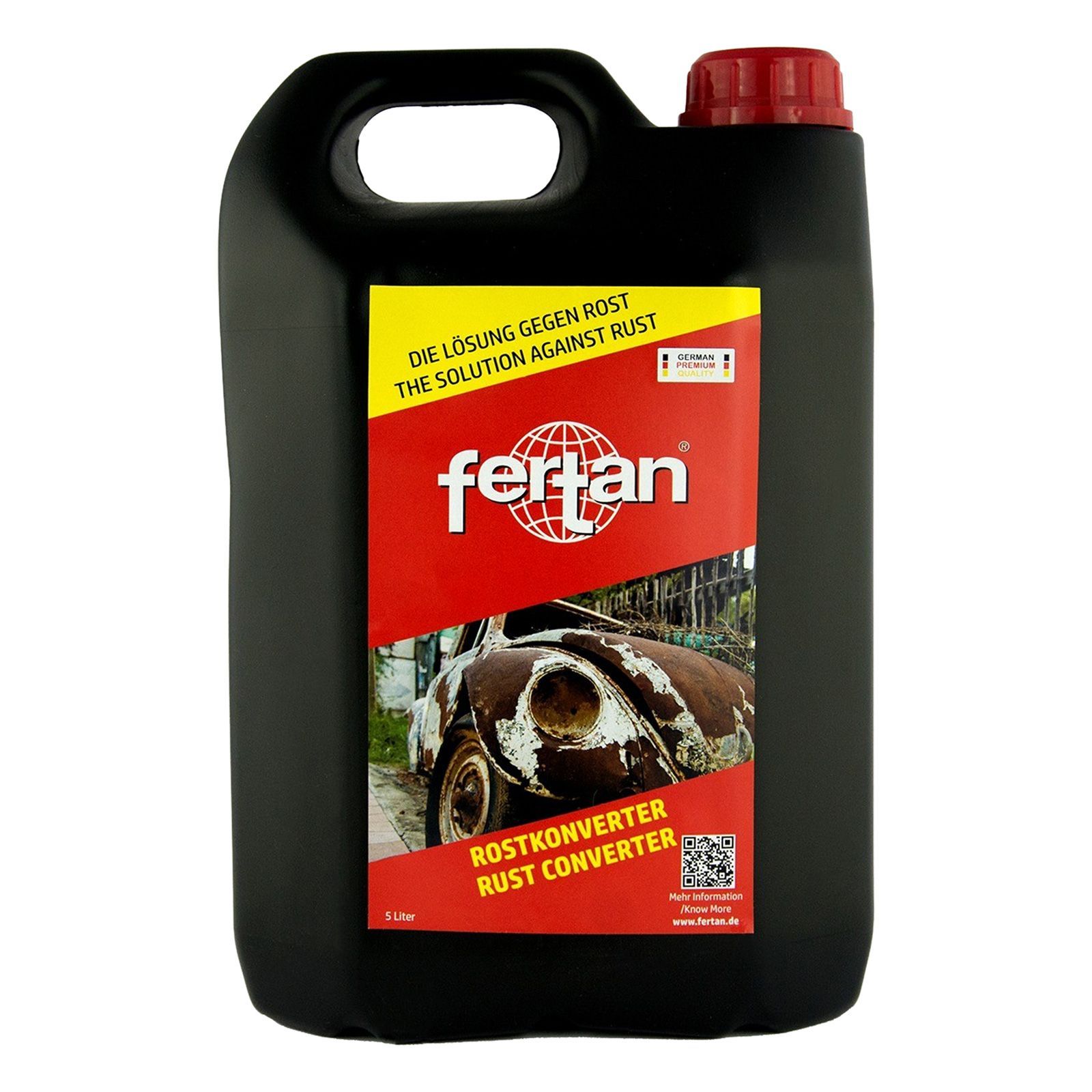 FERTAN 22830 Rostkonverter 5 LTR Rostumwandler Rostschutzgrund Rostsanierung