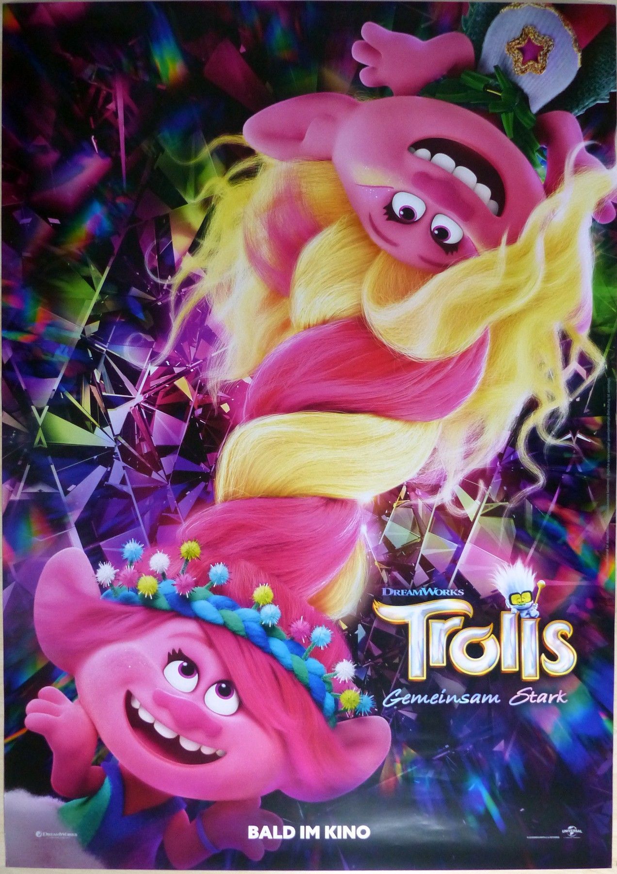 Trolls 3 - Gemeinsam stark - Original Kinoplakat A0 - Poppy & Viva