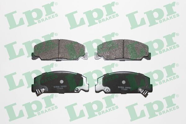 LPR Bremsbelagsatz 05P551 für Honda Civic II 1.5 i 16V 69 KW 572286J FDB708