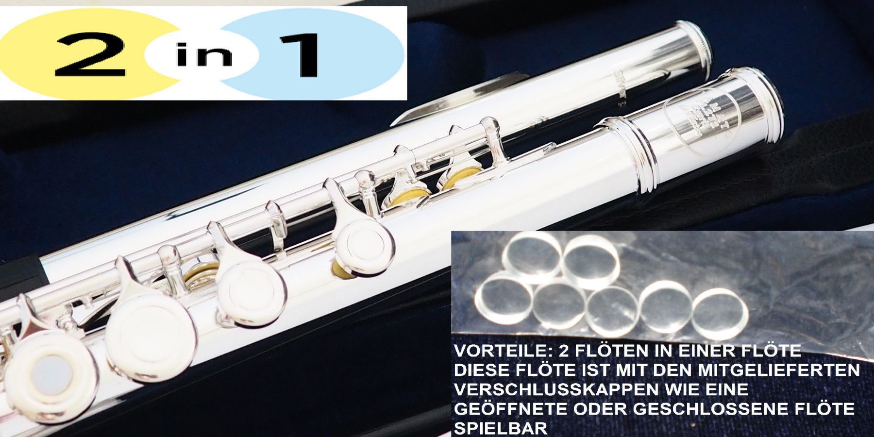 Querflöte 272 YAMA. mit Ringklappen geöffnete Klappen DUO FLÖTE kaufen ...