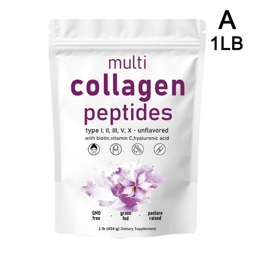 Multi Collagen Peptides Powder, Hydrolyzed Protein Peptides (Type I, II, III, V, X )