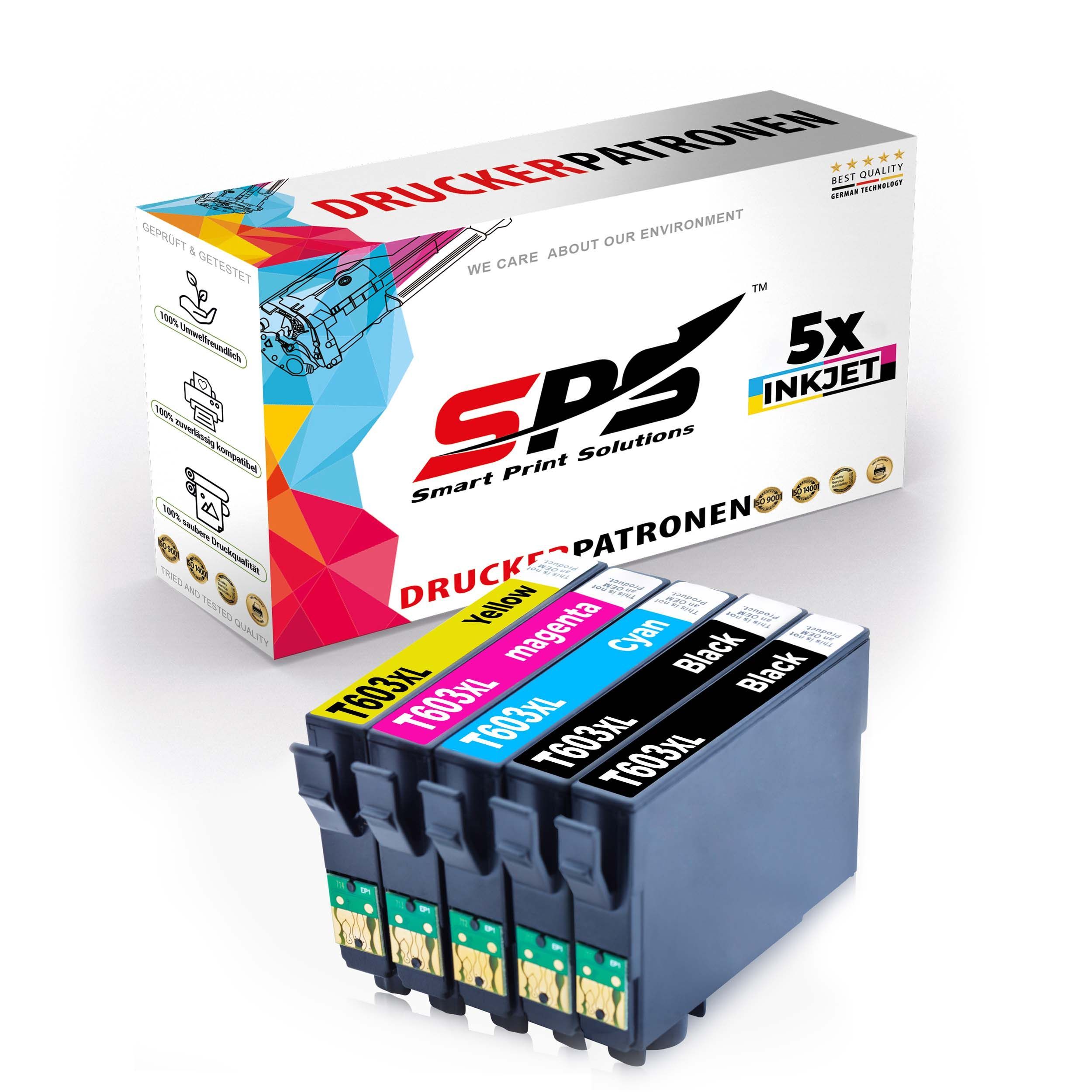 5er Multipack Set kompatibel für Epson Expression Home XP-4105 (C11CG33404) Drucke
