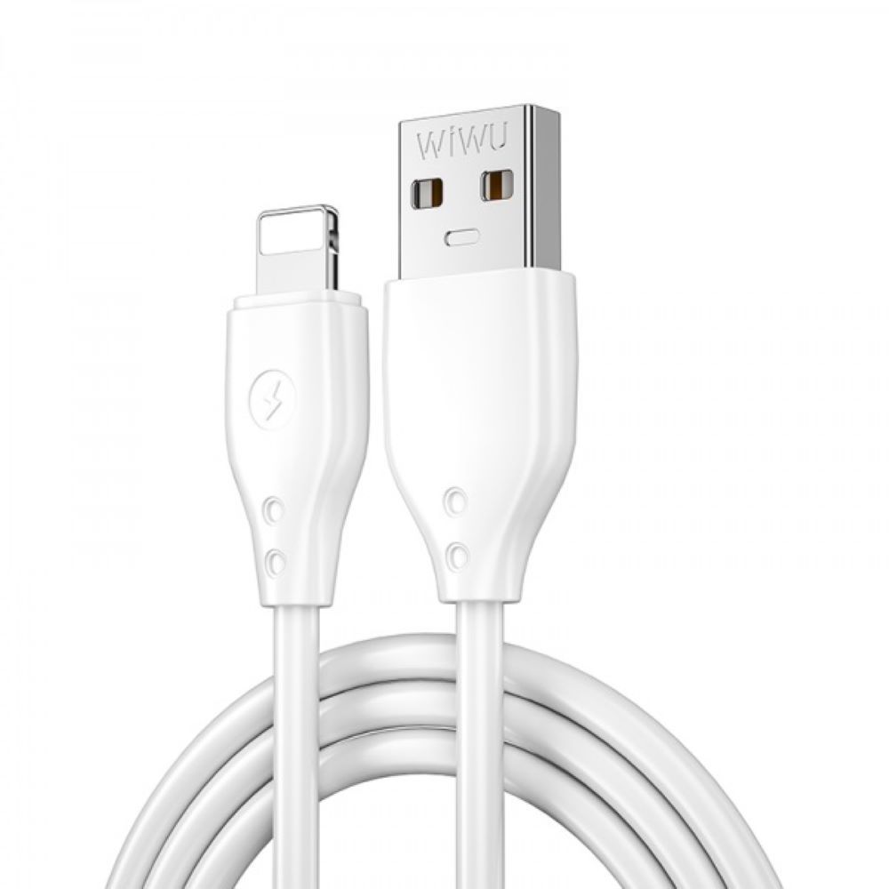 Wiwu Weiss Ladekabel Kabel Pioneer Wi-C001 Usb - Kompatibel Mit Iphone 2,4A 1,0M Weiß