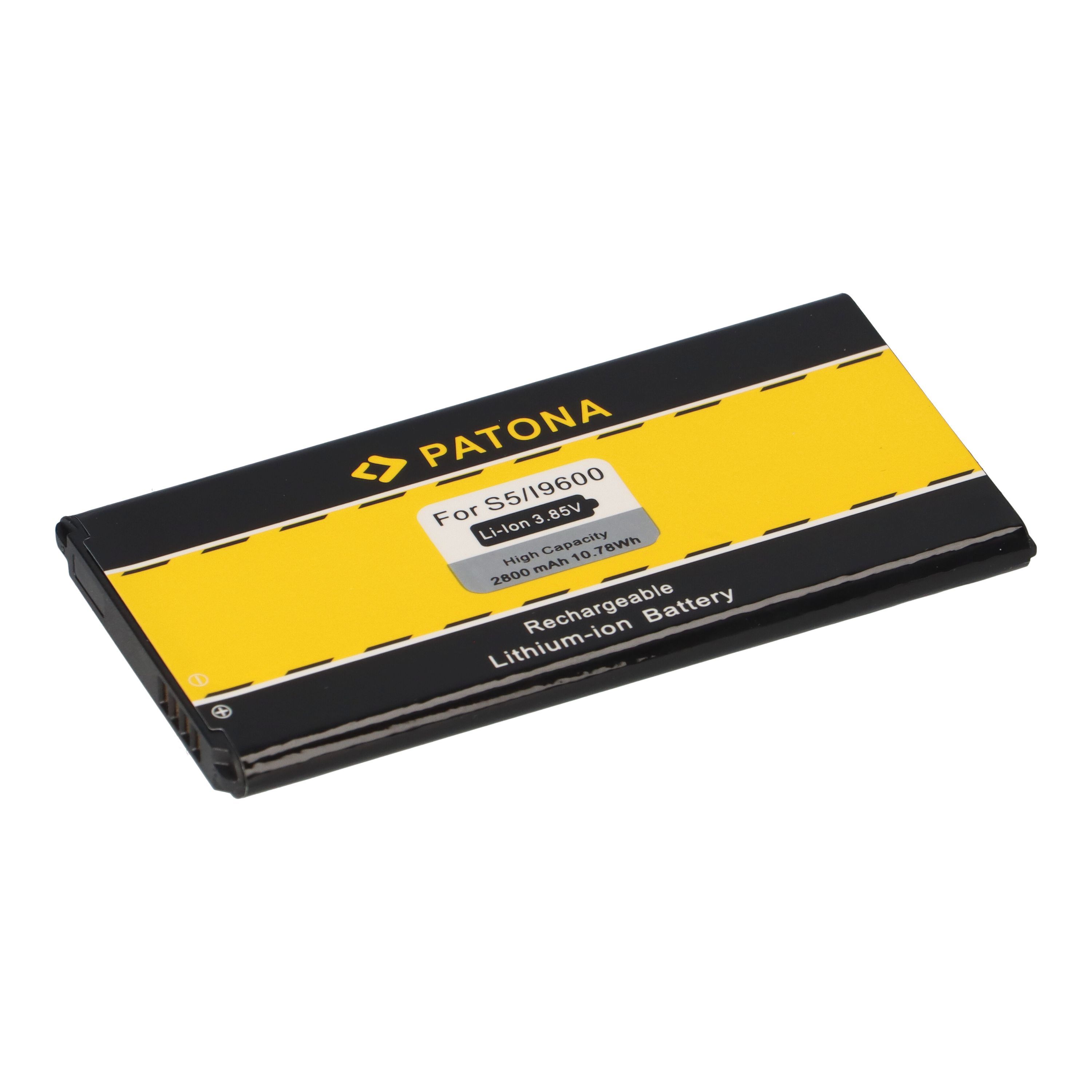 Patona Akku Kompatibel Zu Samsung Galaxy S5 (G900) Gti9600 - 3,8V 2,8Ah