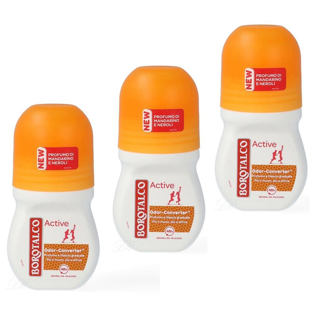 Manetti & Roberts Borotalco Active Deo Roller Mandarino & Neroli 3X 50Ml Ohne Alkohol