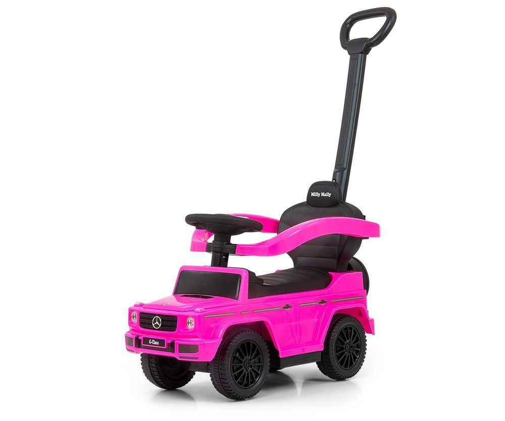 Milly Mally Unisex Kinder Rutscherauto Fahrzeug Mercedes G350d Pink Geschenk Draussen Fahren