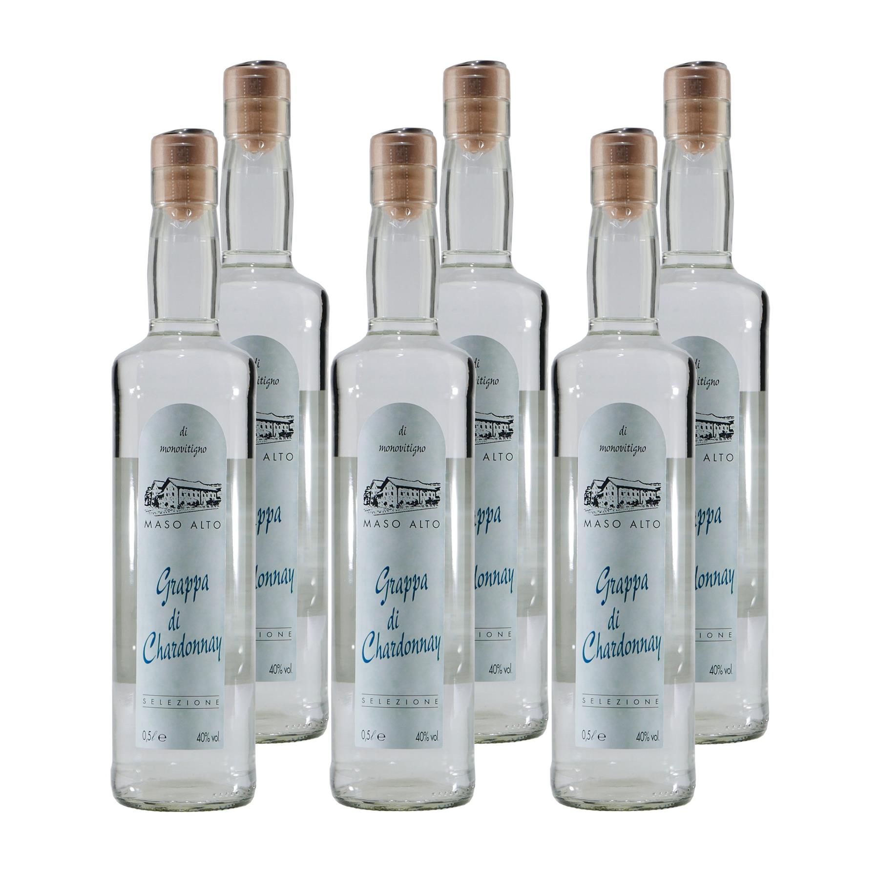 Liqueur & Wine Trade Gmbh Herren Maso Alto Grappa Di Chardonnay (6 X 0,5L)