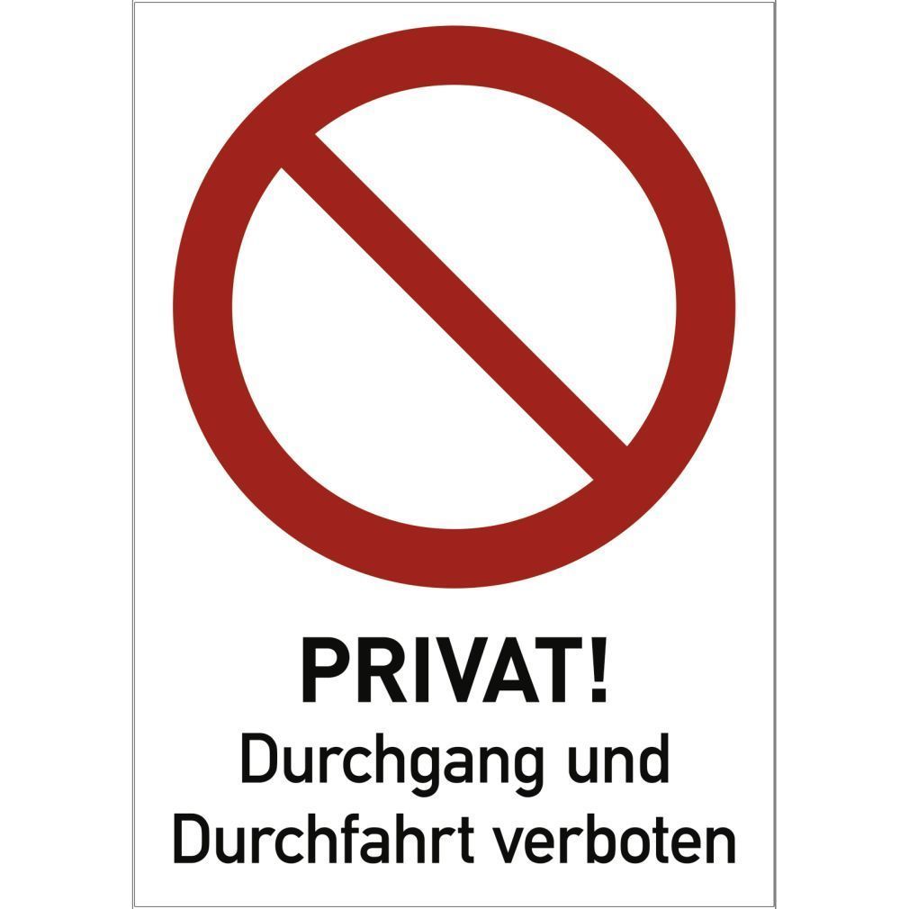 Cofan Kombi-Warnschild "Durchgang Verboten / Gefährliche Hunde" – Robust & Gut Sichtbar