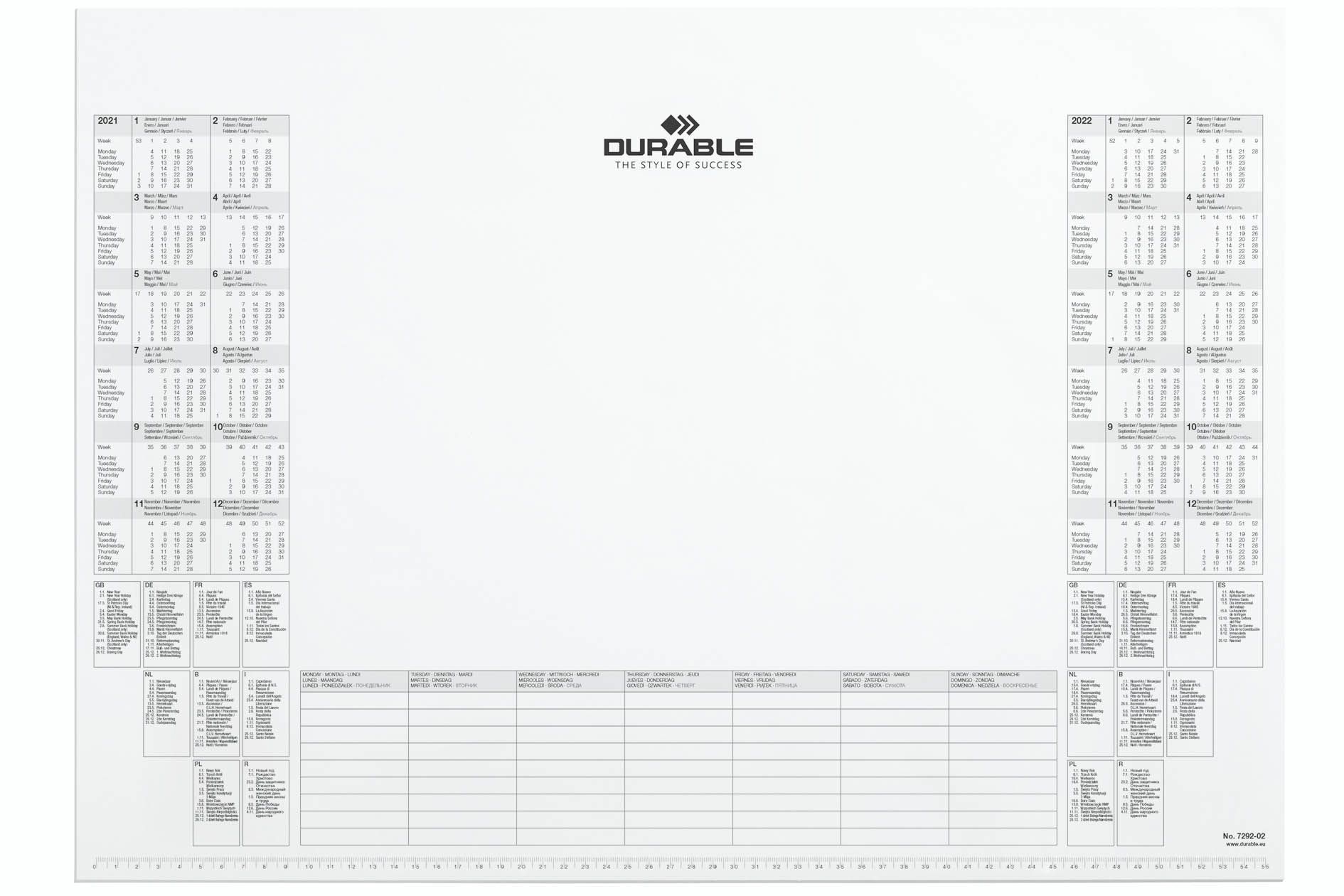 Durable 7292-02 calendar Table