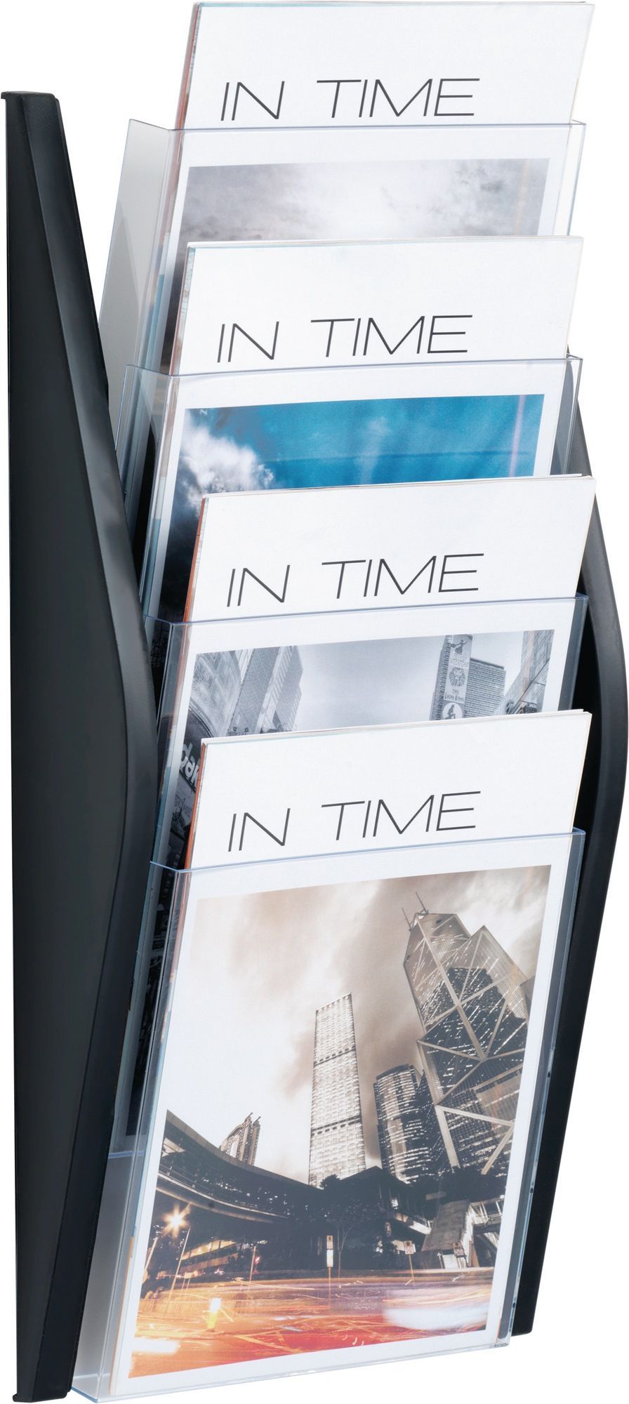 Helit Innovative Büroprodukte Schwarz Prospekthalter H540xb280xt80mm Din A4 Hoch