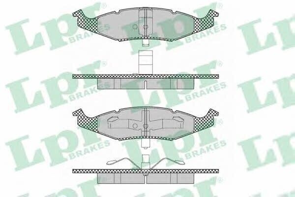 LPR Bremsbelagsatz 05P1352 für Chrysler Neon 1.8 2.0 16V LP1225 0986TB2704 T1317