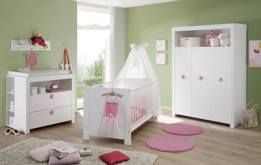 Babyzimmer Kinderzimmer weiß komplett Set neu Olivia 3