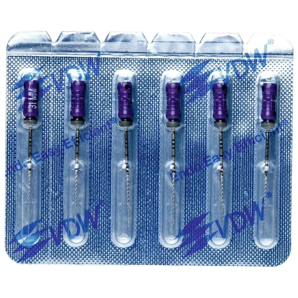VDW Sterile K-Bohrer - Blisterpackung 6 Stück 31 mm ISO 010