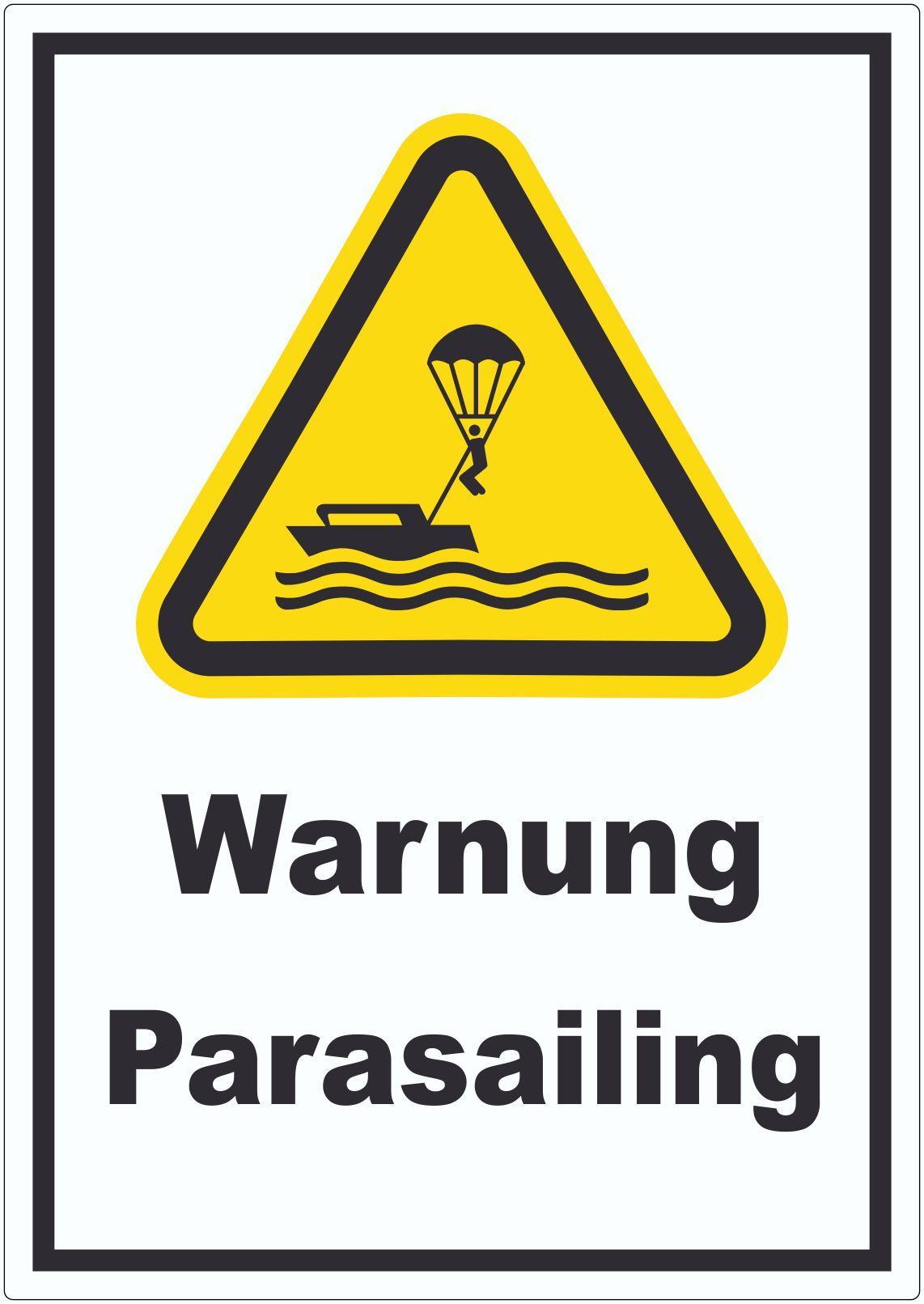 Hb-Druck Aufkleber Warnung Parasailing